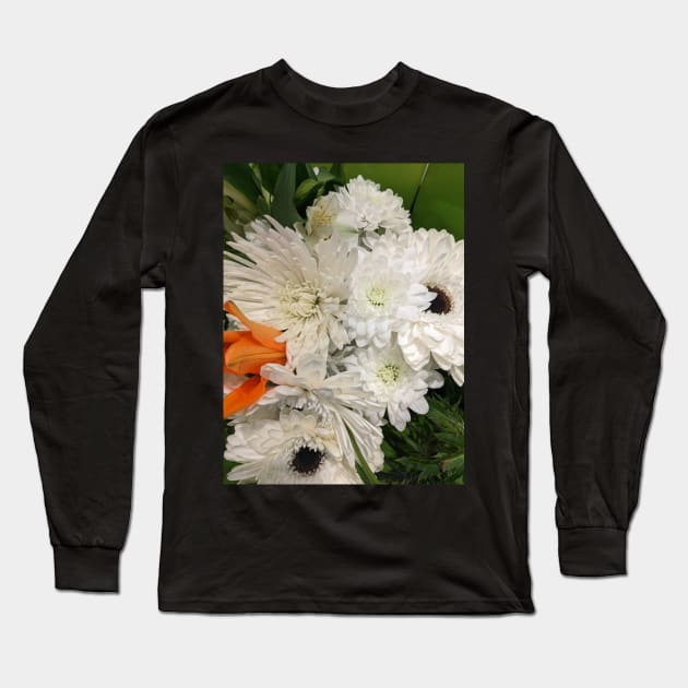 White flowers Long Sleeve T-Shirt by CsillaRosales